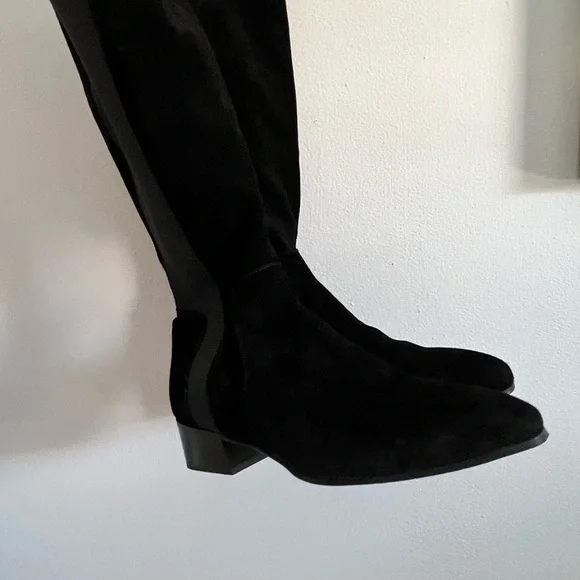 Aquatalia Boots Knee High Suede Leather Black Size 8.5 - Picture 12 of 12